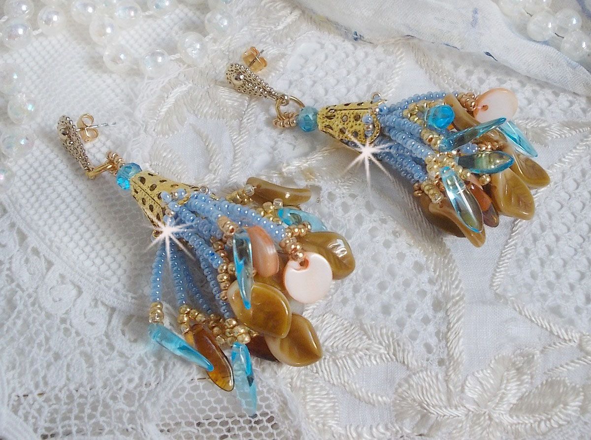 BO Cheyenne met parelmoer pailletten en bohemien glasdolken