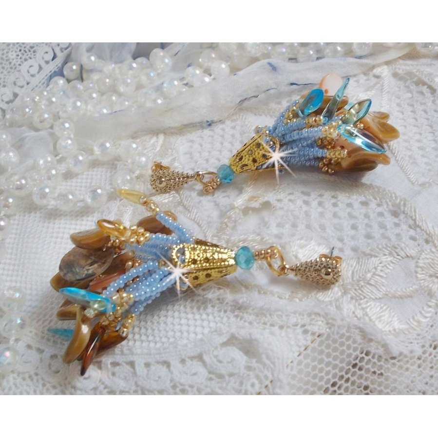 BO Cheyenne met parelmoer pailletten en bohemien glasdolken