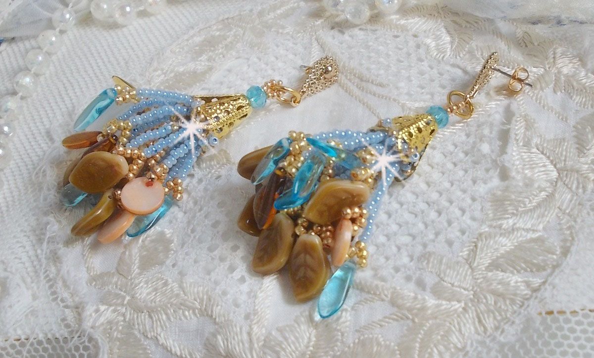 BO Cheyenne met parelmoer pailletten en bohemien glasdolken