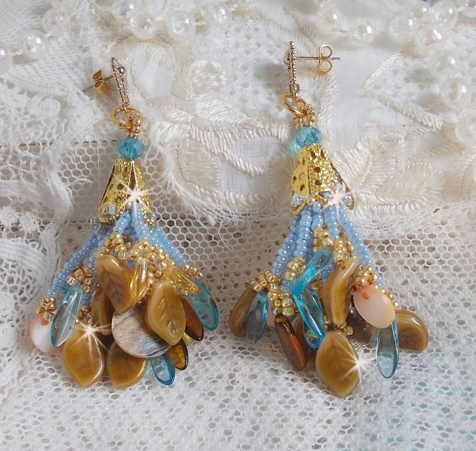 BO Cheyenne met parelmoer pailletten en bohemien glasdolken
