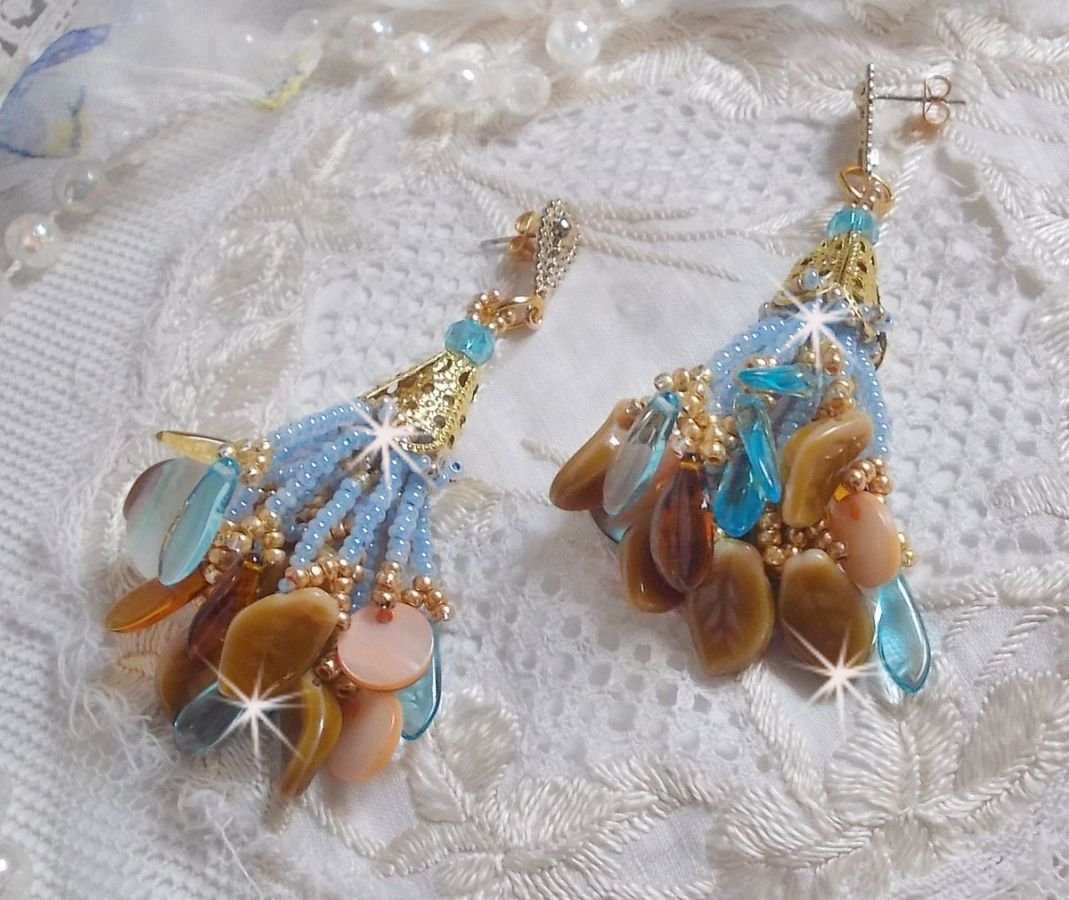 BO Cheyenne met parelmoer pailletten en bohemien glasdolken