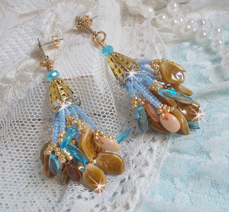 BO Cheyenne met parelmoer pailletten en bohemien glasdolken