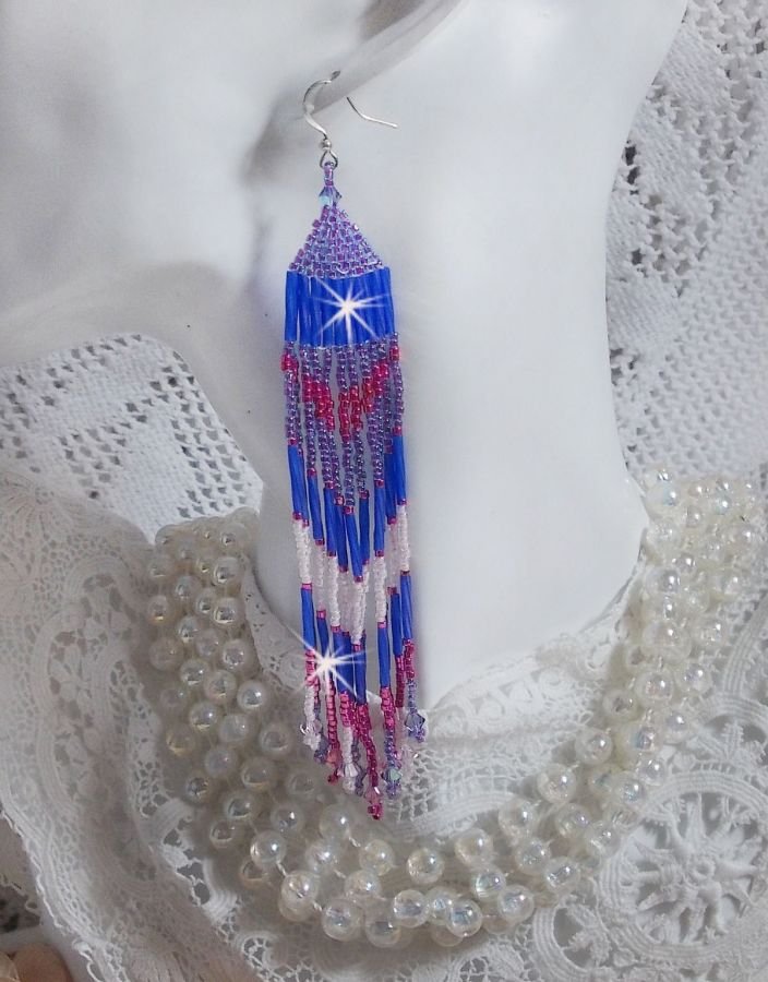 BO Constellation met Swarovski kristallen, Miyuki kralen en Tubes