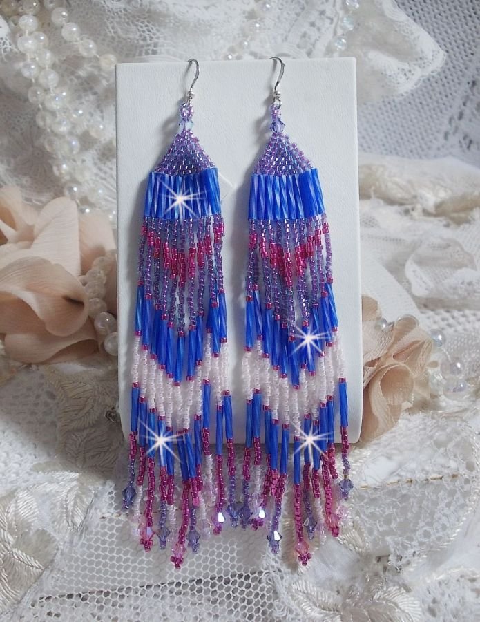 BO Constellation met Swarovski kristallen, Miyuki kralen en Tubes
