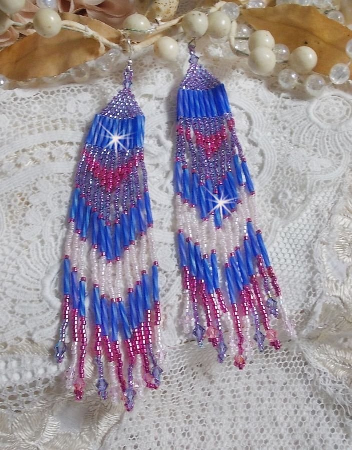 BO Constellation met Swarovski kristallen, Miyuki kralen en Tubes