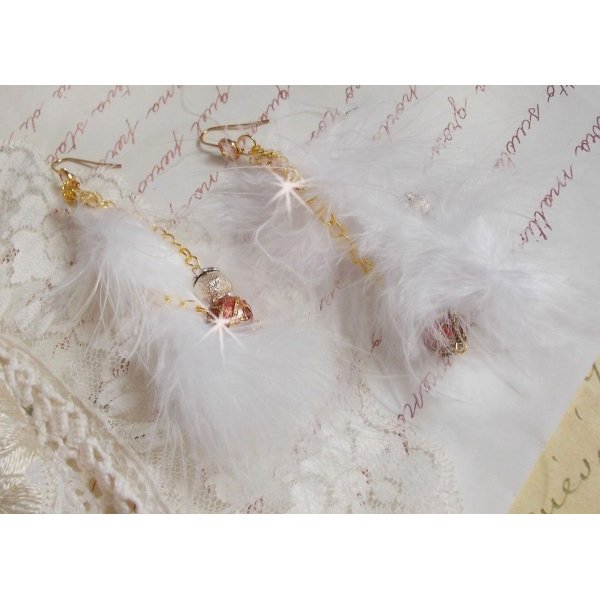 Zacht witgoud BO gemaakt met Boheemse Indiase veren