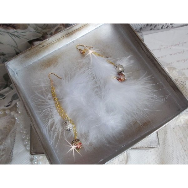 Zacht witgoud BO gemaakt met Boheemse Indiase veren