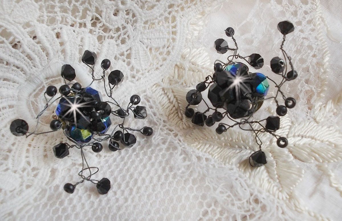 BO Douce Nuit met Swarovski kristallen tolletjes en glazen facetten