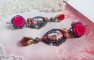 BO Maria en Jezus gemaakt met hars cabochons, rode facetperen en diverse accessoires