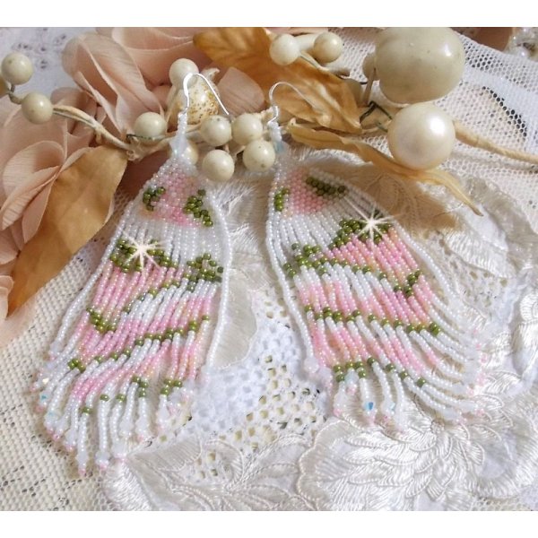 BO Matin Lumineux met Japanse rocailles en Swarovski kristallen