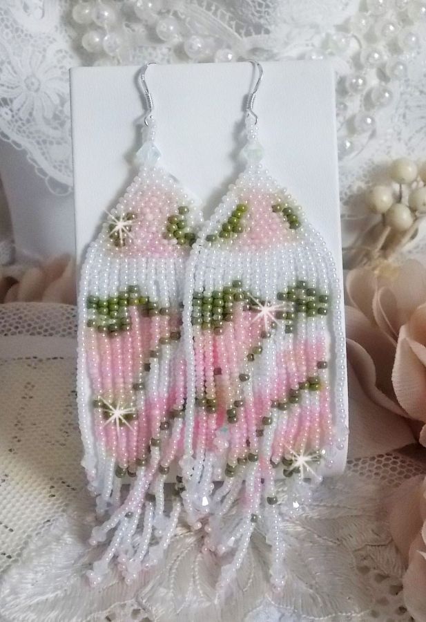 BO Matin Lumineux met Japanse rocailles en Swarovski kristallen