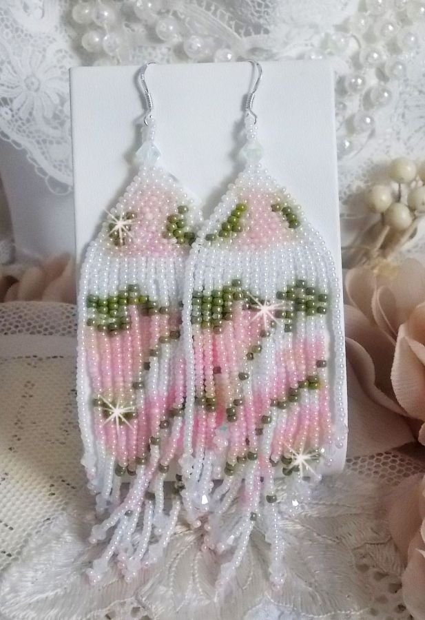 BO Matin Lumineux met Japanse rocailles en Swarovski kristallen