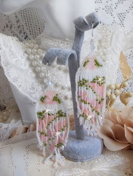 BO Matin Lumineux met Japanse rocailles en Swarovski kristallen