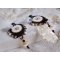 BO Black Sacred Haute-Couture geborduurd met vintage zwart kant, Swarovski kristallen, facetten en rocailles.