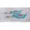 BO Beauty Alicia Blue geborduurd met Swarovski kristallen, ronde parels en Miyuki rocailles.