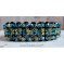 Fonkelende Aurora armband met zwarte facetten en gekleurde tollen in Swarovski kristal