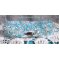 Crystal Blue armband met Swarovski kristal facetten en spinners