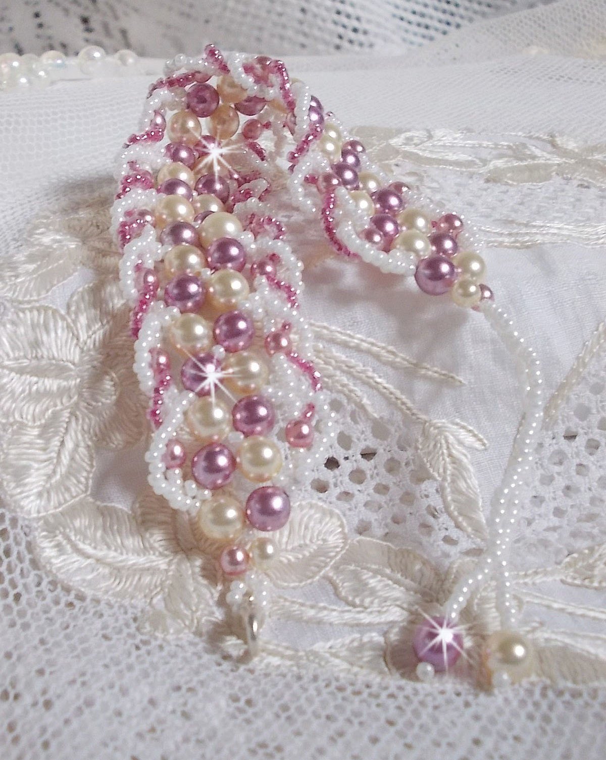 Ontspanningsarmband met Swarovski kristallen parels