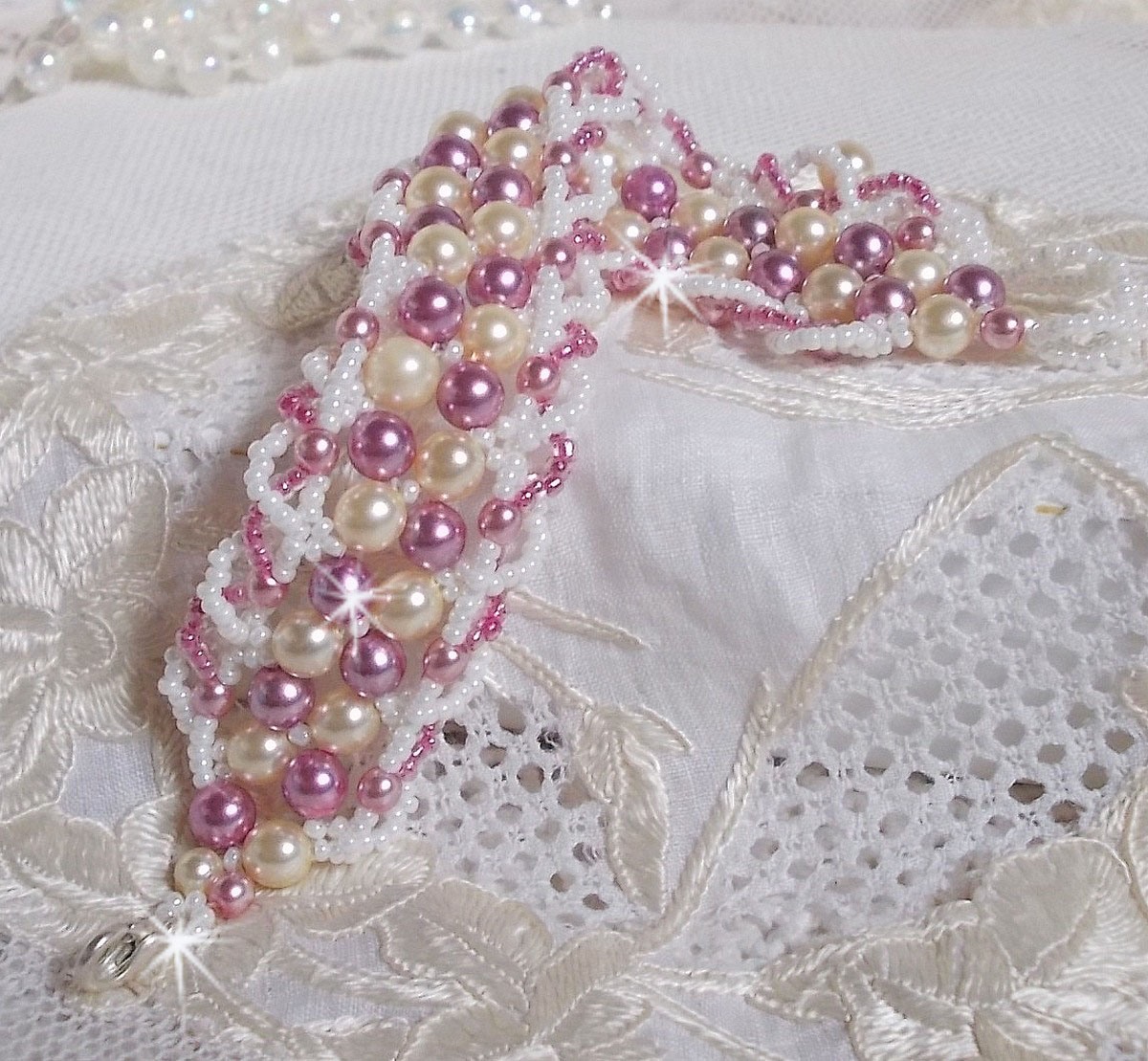 Ontspanningsarmband met Swarovski kristallen parels