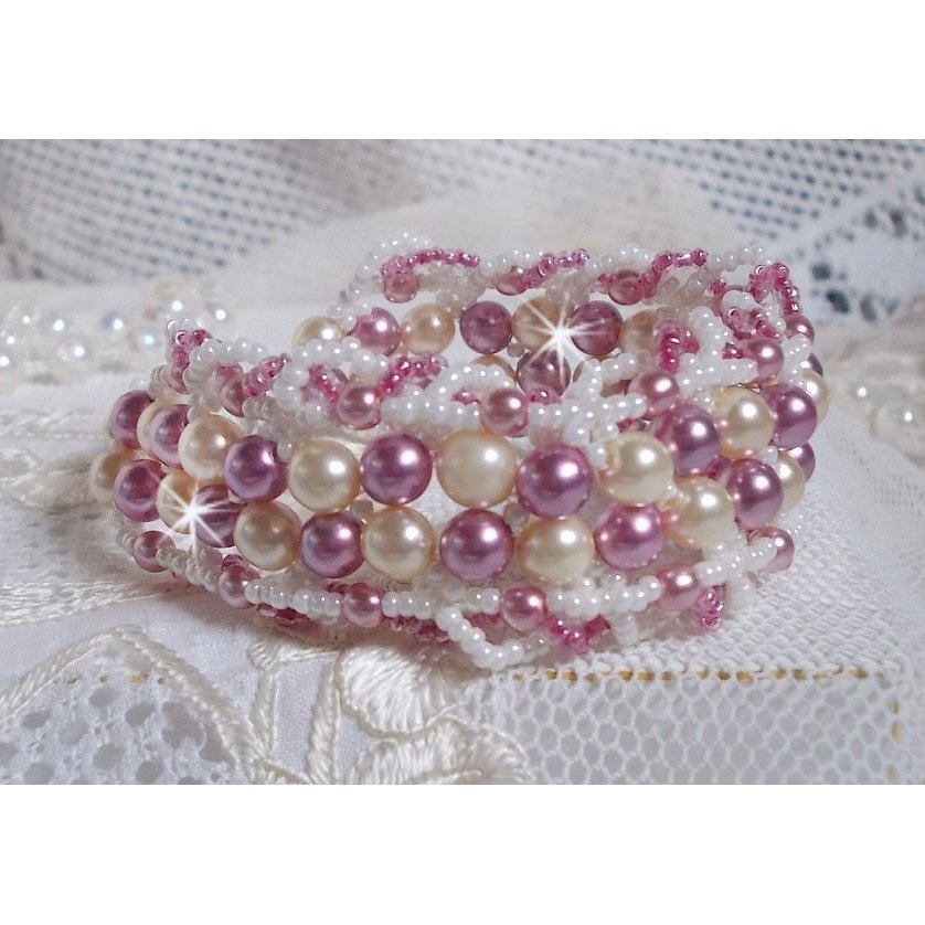 Ontspanningsarmband met Swarovski kristallen parels