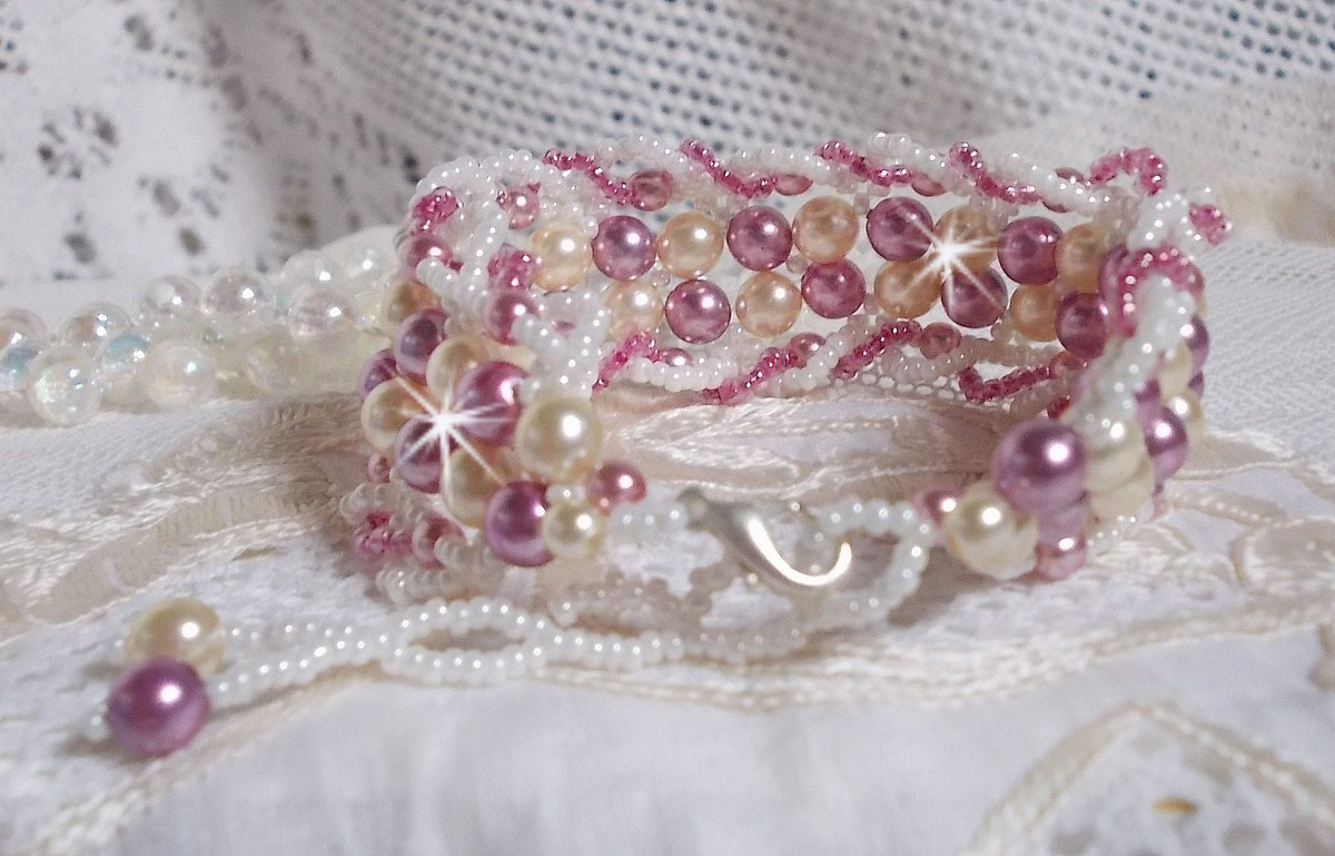 Ontspanningsarmband met Swarovski kristallen parels