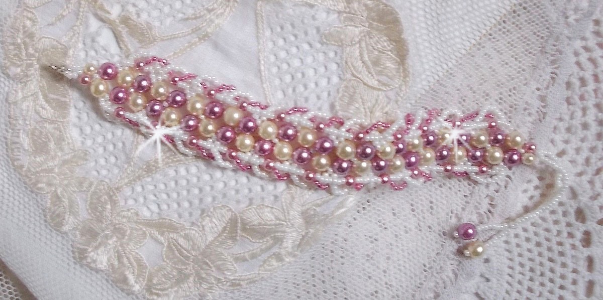 Ontspanningsarmband met Swarovski kristallen parels