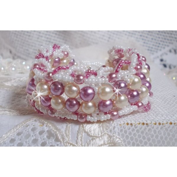 Ontspanningsarmband met Swarovski kristallen parels