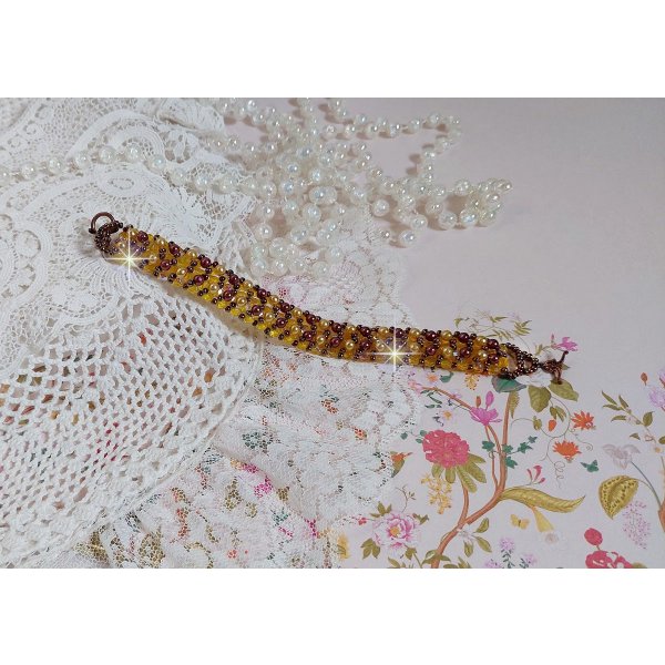 Soleil kralenarmband met glazen kralen en facetten