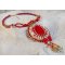 Nous Deux Haute-Couture barok hanger geborduurd met halfedelstenen parels en Swarovski kristal 