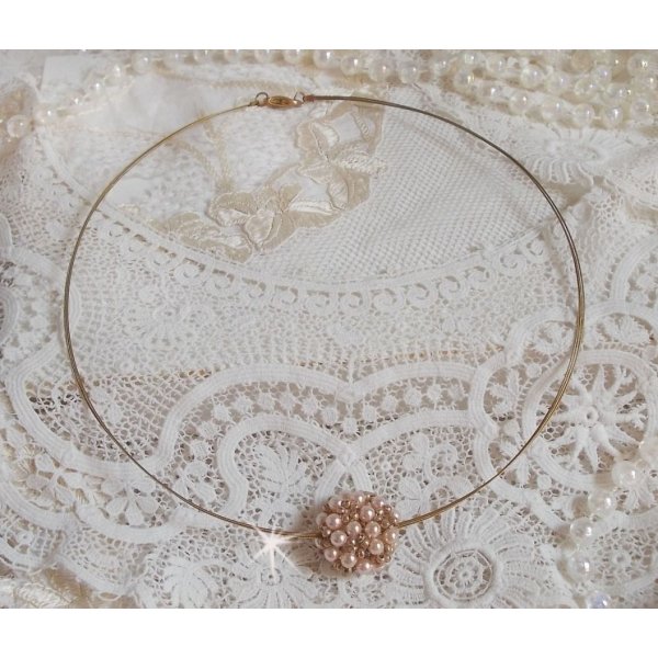 Parel bal hanger ketting met Swarovski kristallen parels