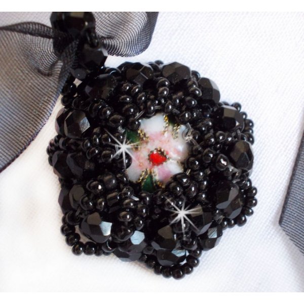 Collier pendentif Cybelle avec un murano de couleur