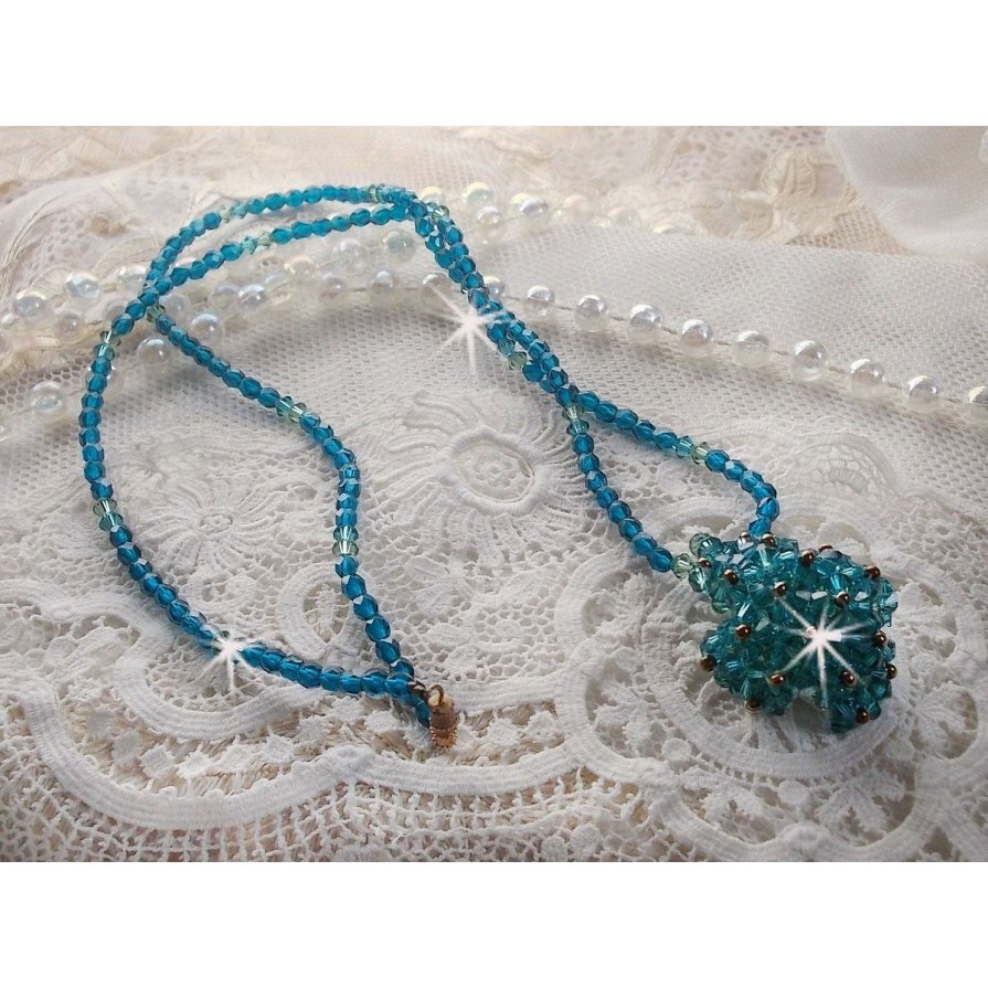 Smaragd hanger ketting met Swarovski kristallen spinners en facetten