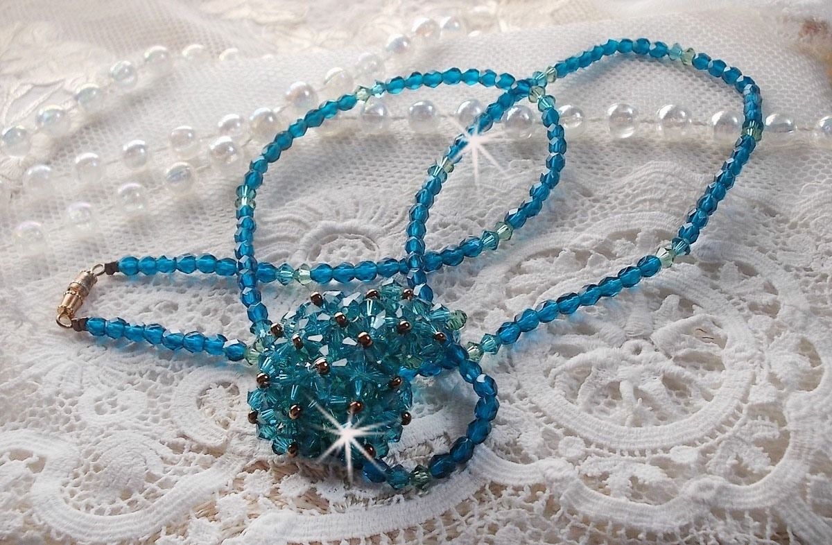 Smaragd hanger ketting met Swarovski kristallen spinners en facetten