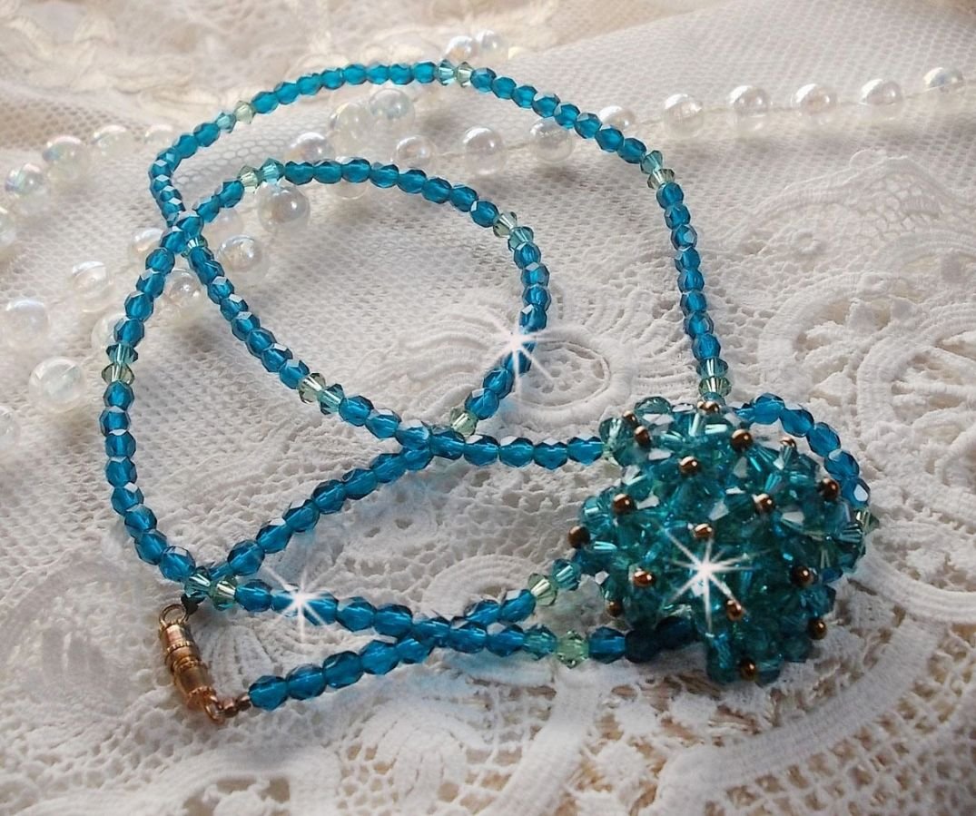 Smaragd hanger ketting met Swarovski kristallen spinners en facetten