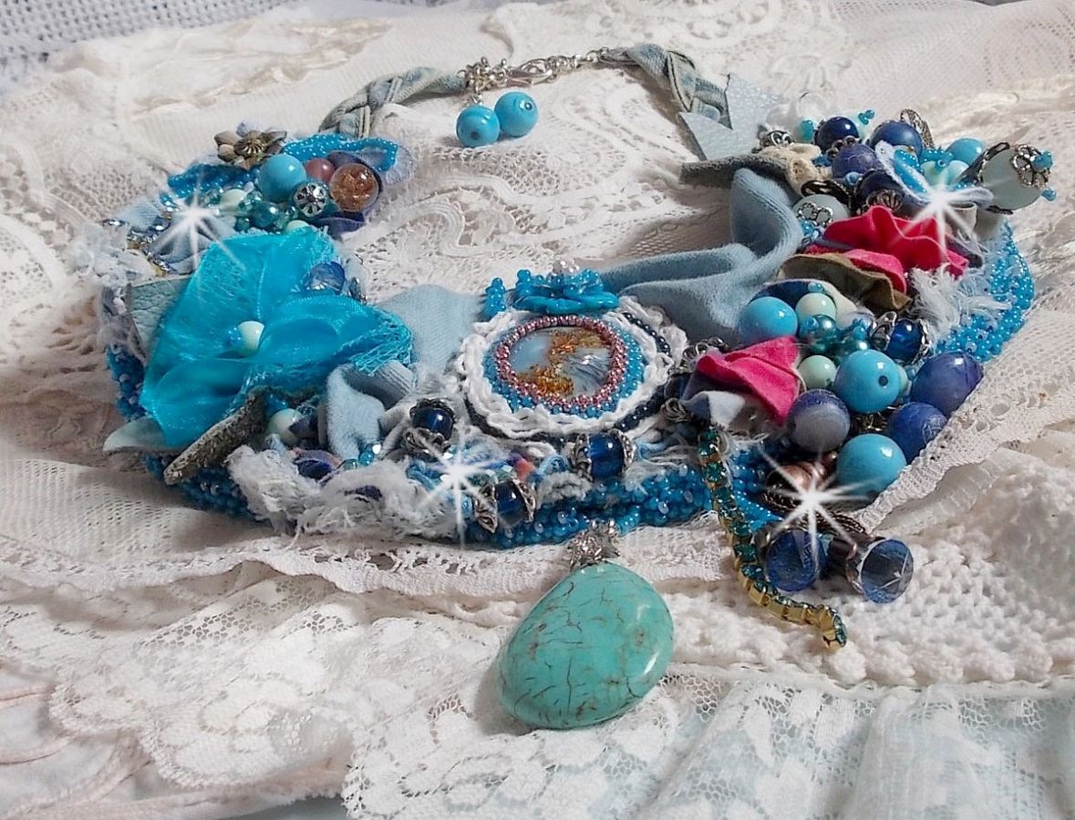 Wild West ketting, een trend uit het Amerikaanse Westen met halfedelstenen en diverse kralen.