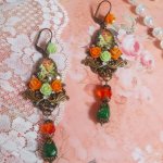 BO Fairy Aloes Pompoen gemaakt met vergrootglas cabochons, hars rozen en kristallen.