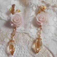 Vergulde Bell'issim Violet Roze BO met Swarovski kristallen en Zirkonium