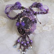 Chinese Purple Stone Hanger Ketting met Sugiliet stenen