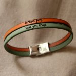 Leren duo-armband voor heren, personaliseerbaar door gravure