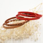 2-draaibare leren armband voor mannen of vrouwen om te personaliseren