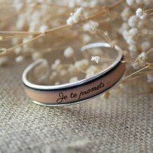 Lederen armband gepersonaliseerd door gravure