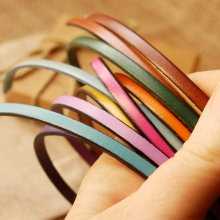 Manchet armband in een keuze uit 4 ledersoorten