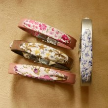 Gepersonaliseerde Florâme armband met vrijheidslint en leer naar keuze