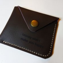 Koffieleren etui met gegraveerde knop