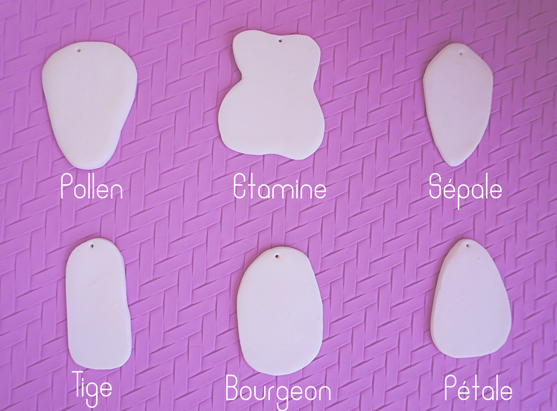 Boucles d'oreilles en argile polym&egrave;re Etamine