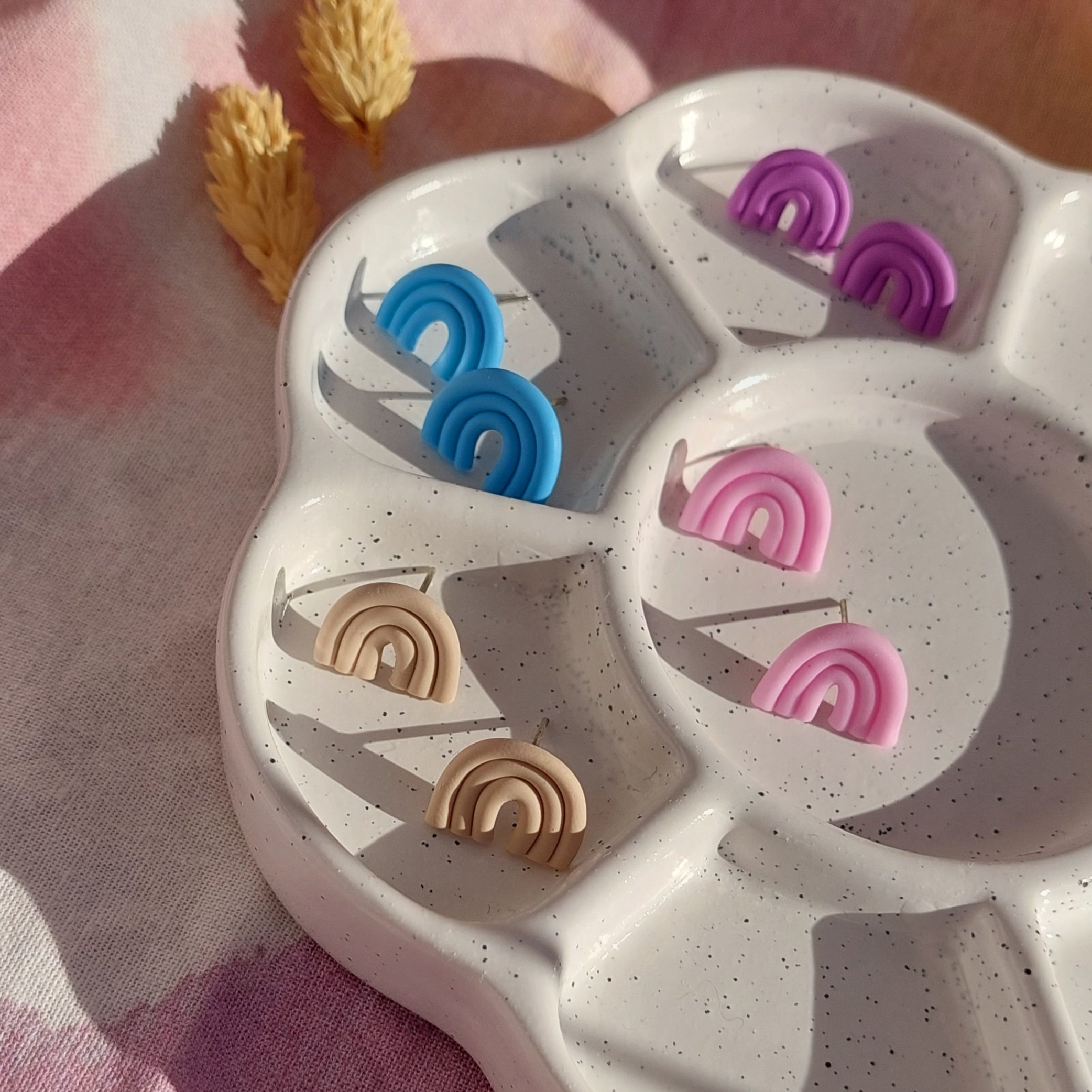 Boucles d'oreilles puces - Iris Cascade