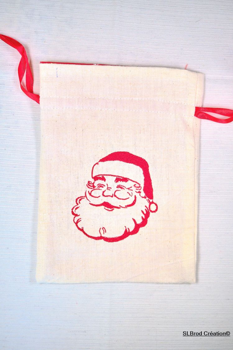 Kerstmannengezichtje kersttas