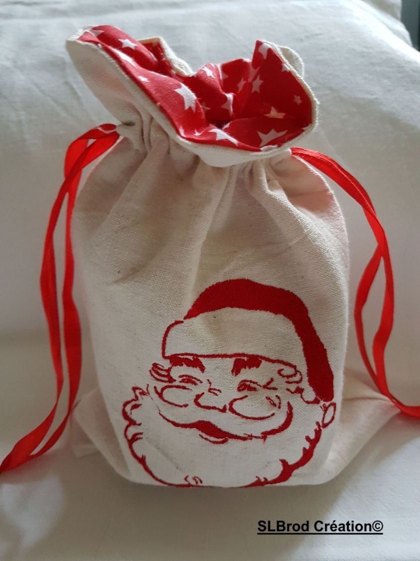 Kerstmannengezichtje kersttas