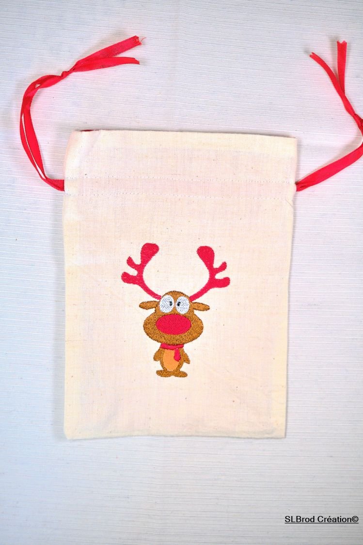 Klein rendier kersttasje