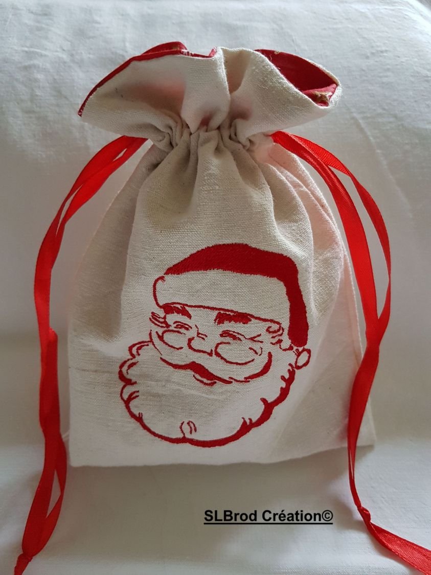 Kerstmannengezichtje kersttas